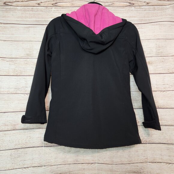 CB Cutter Buck Sport Jacket Women's Size M 10-12 Black Pink Heavyweight Hoodie - Picture 12 of 16